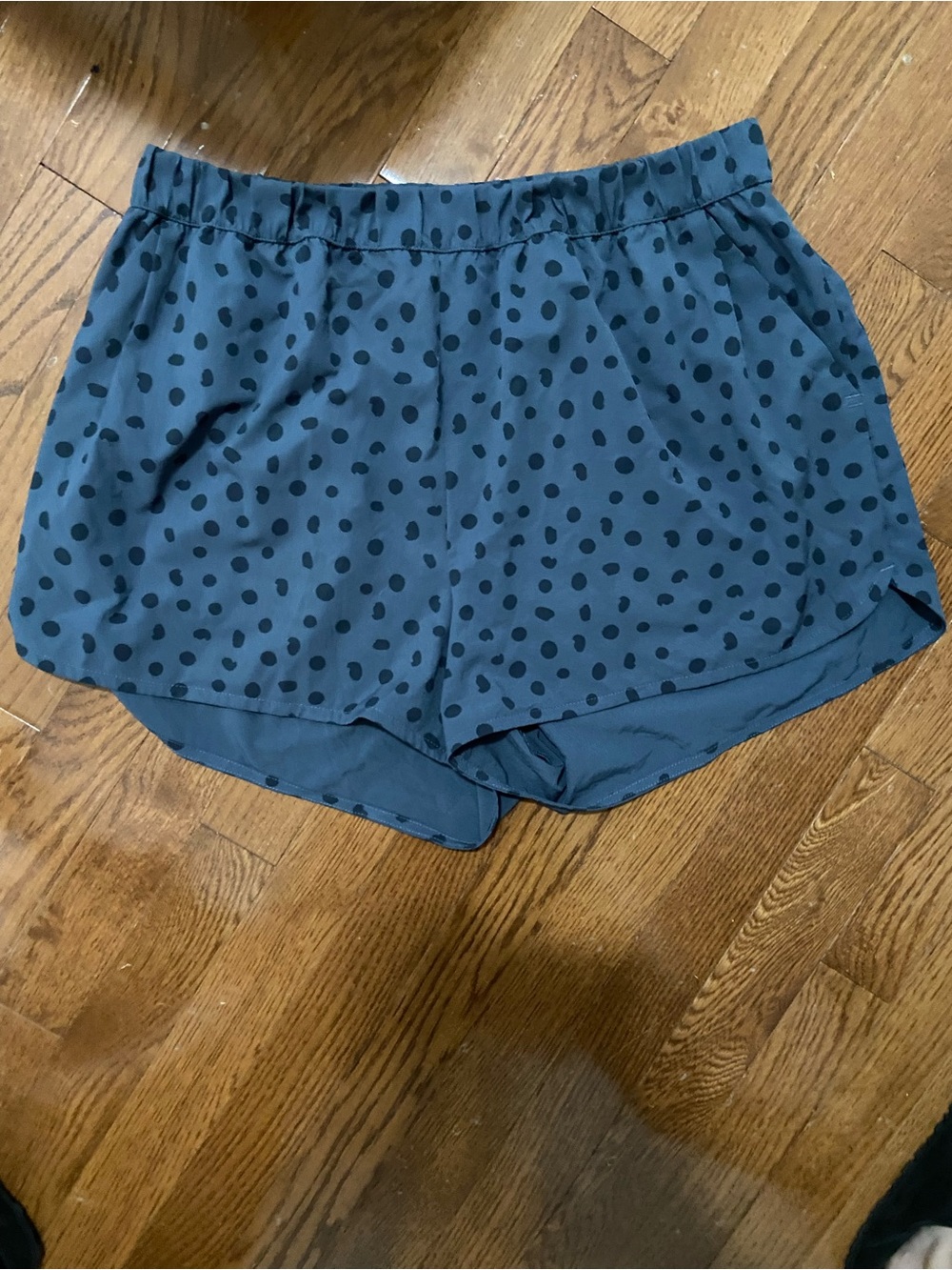 MEC Women’s Polka Dot Athletic Shorts - Slate Blue with Black Dots